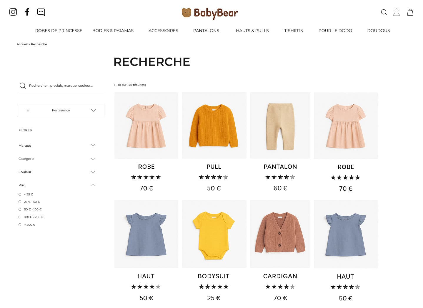 Page de recherche